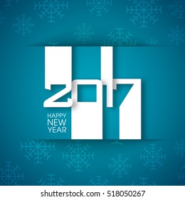 Happy new year 2017 Text Design vector.