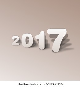 Happy new year 2017 Text Design vector.