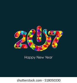 Happy new year 2017 Text Design vector.