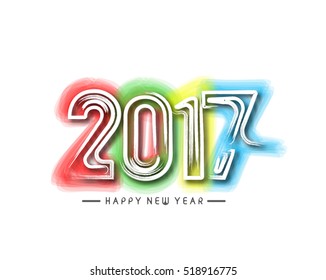 Happy new year 2017 Text Design vector