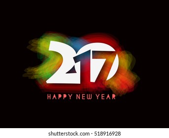 Happy new year 2017 Text Design vector