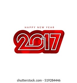 Happy new year 2017 text design background