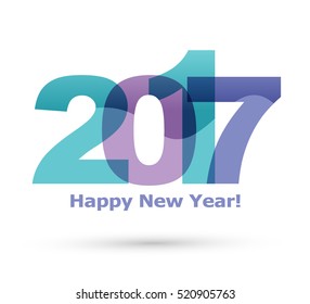 Happy new year 2017 Text Design vector