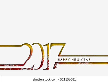 Happy new year 2017 Text Design vector