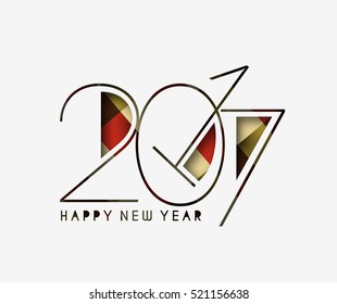 Happy new year 2017 Text Design vector