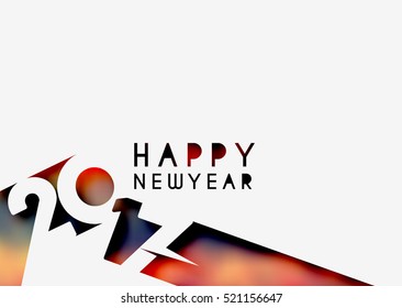 Happy new year 2017 Text Design vector