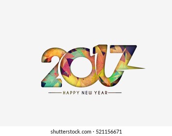 Happy new year 2017 Text Design vector