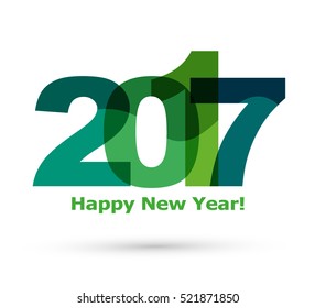 Happy new year 2017 Text Design vector