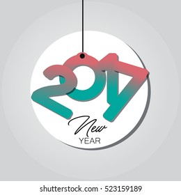 Happy new year 2017  Text Design