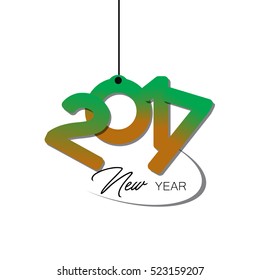 Happy new year 2017  Text Design