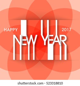 Happy new year 2017 Text Design vector.