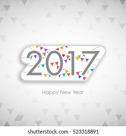 Happy new year 2017 Text Design vector.