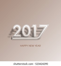 Happy new year 2017 Text Design vector.