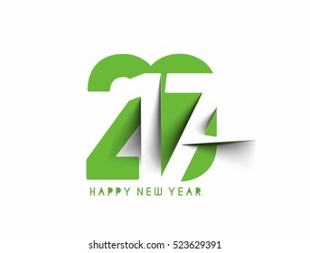 Happy new year 2017 Text Design vector illustration
