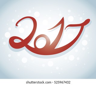 Happy new year 2017 Text Design vector