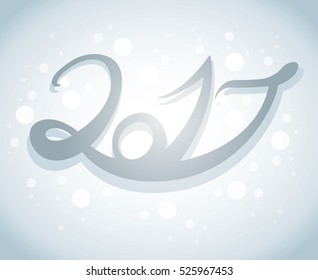 Happy new year 2017 Text Design vector