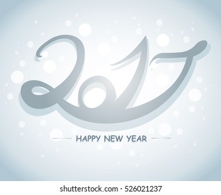 Happy new year 2017 Text Design vector