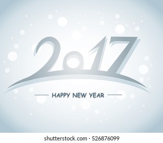 Happy new year 2017 Text Design vector