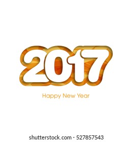 Happy new year 2017 Text Design vector.