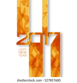 Happy new year 2017 Text Design vector.