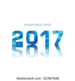 Happy new year 2017 Text Design vector.