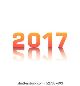 Happy new year 2017 Text Design vector.