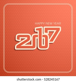 Happy new year 2017 Text Design vector.