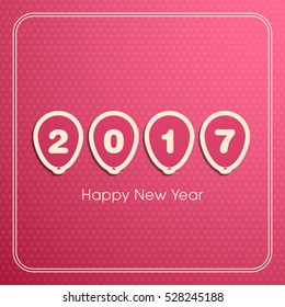 Happy new year 2017 Text Design vector.