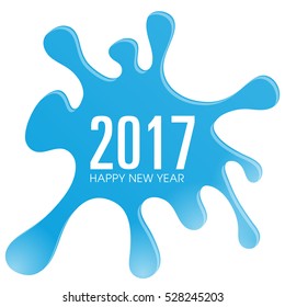 Happy new year 2017 Text Design vector.