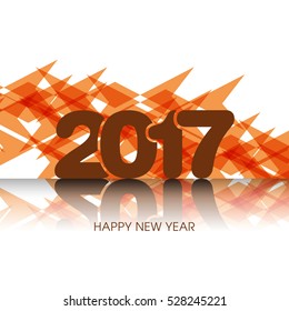 Happy new year 2017 Text Design vector.