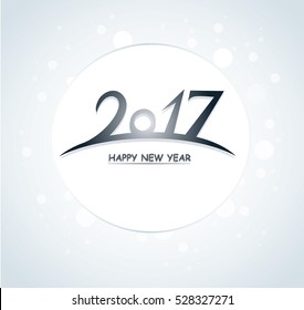  Happy New Year 2017 text design vector