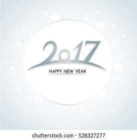  Happy New Year 2017 text design vector