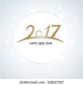  Happy New Year 2017 text design vector