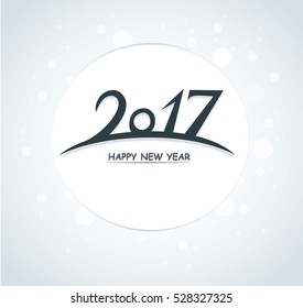  Happy New Year 2017 text design vector