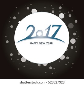  Happy New Year 2017 text design vector