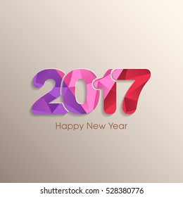 Happy new year 2017 Text Design vector.