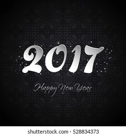 Happy new year 2017 Text Design vector.