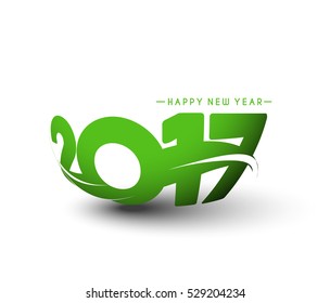 Happy new year 2017 Text Design. Vector illustration