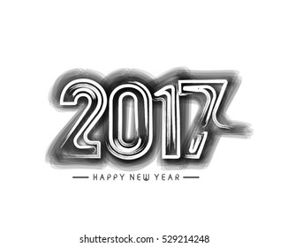 Happy new year 2017 Text Design. Vector illustration