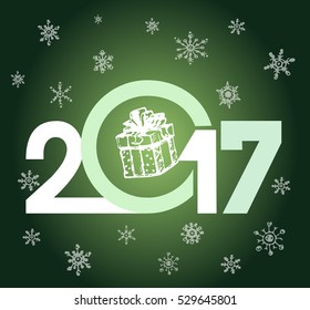 Happy new year 2017 Text Design vector