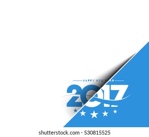 Happy new year 2017 Text Design for Flyers and Greetings Card. Vector illustration