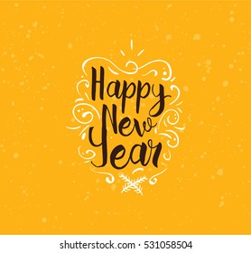 Happy New Year 2017 text design. Vector logo, typography. Usable as banner, greeting card, gift package etc.