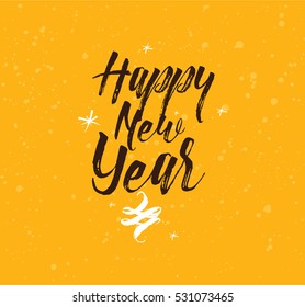 Happy New Year 2017 text design. Vector logo, typography. Usable as banner, greeting card, gift package etc.