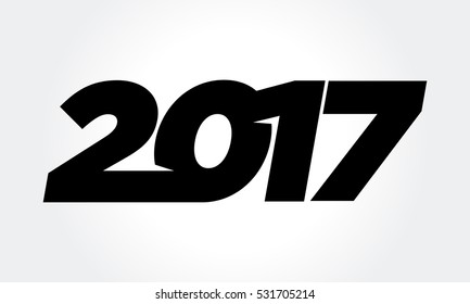 Happy new year 2017 Text Design vector