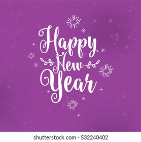 Happy New Year 2017 text design. Vector logo, typography. Usable as banner, greeting card, gift package etc. 