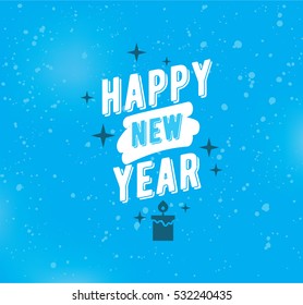 Happy New Year 2017 text design. Vector logo, typography. Usable as banner, greeting card, gift package etc. 