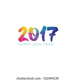 Happy new year 2017 Text Design vector, Colorful 2017 poster design - Shutterstock ID 532494139