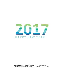 Happy new year 2017 Text Design vector, Colorful 2017 poster design
