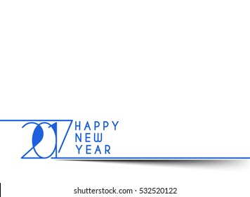 Happy new year 2017 Text Design for Flyers and Greetings Card. Vector illustration