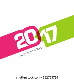 Happy new year 2017 Text Design vector.